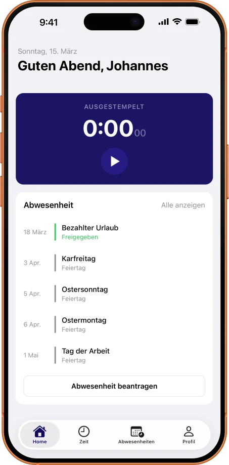 Stampfactory Mobile App – Zeiterfassung per Smartphone